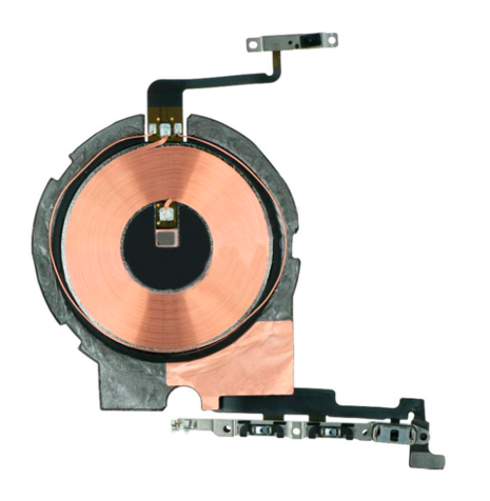 Wireless charging incl. Flex kábel Hangerőgomb (Legjobb minőségű utángyártott), For iPhone 12 Pro Max